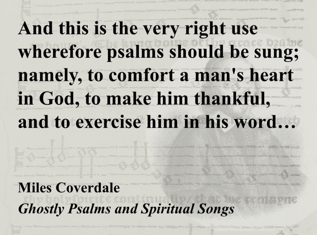 Coverdale quote on psalms